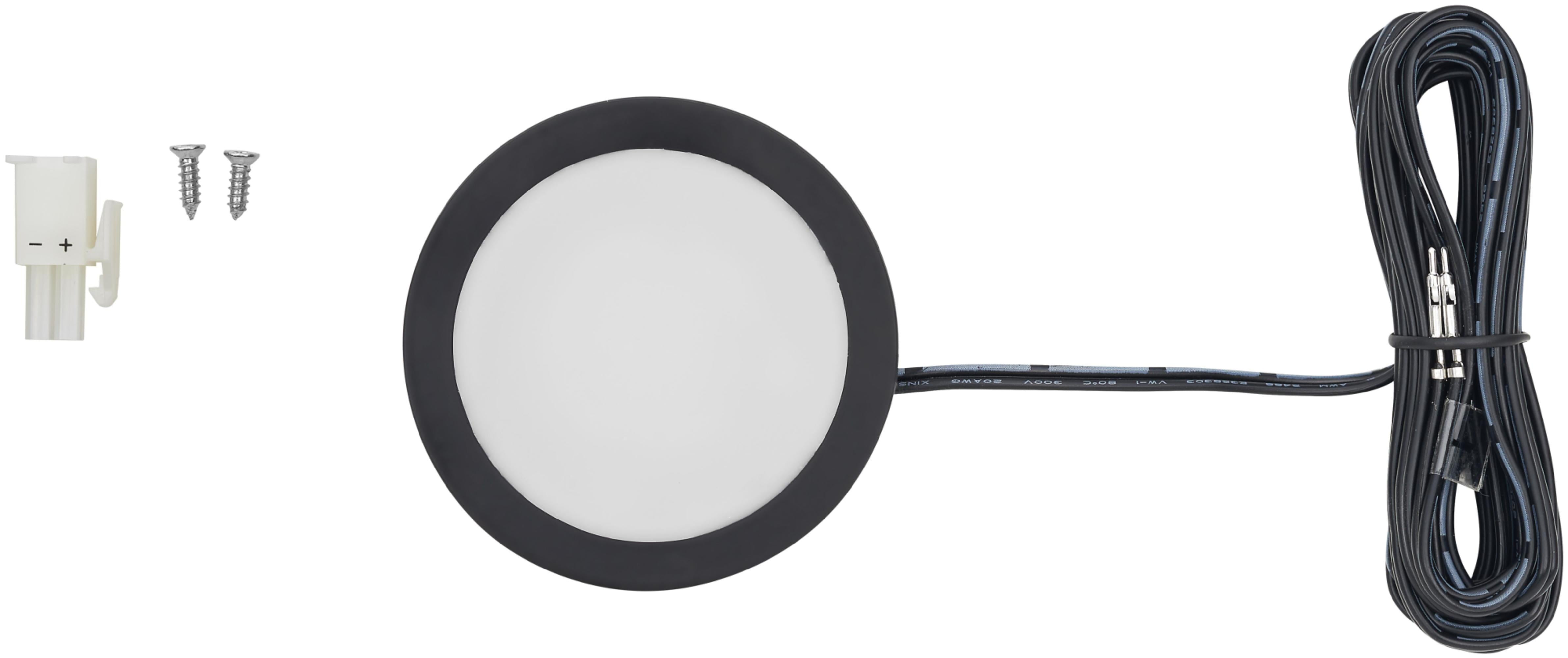 Black LED Puck Light with Surface Mount Ring