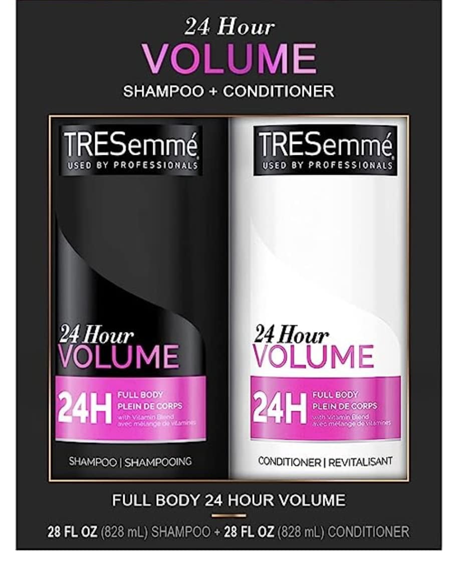 Tresemmé 24 Hour Volume Shampoo Formulated With Pro Style Technology 28 Oz Bundle With Tresemmé 2376