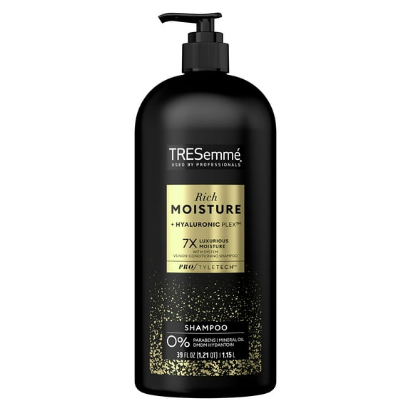Tresemm Rich Moisture Hydrating Shampoo With Pump 4 Count For Dry Hair Formulated With Pro Style Technology 39 Fl Oz
