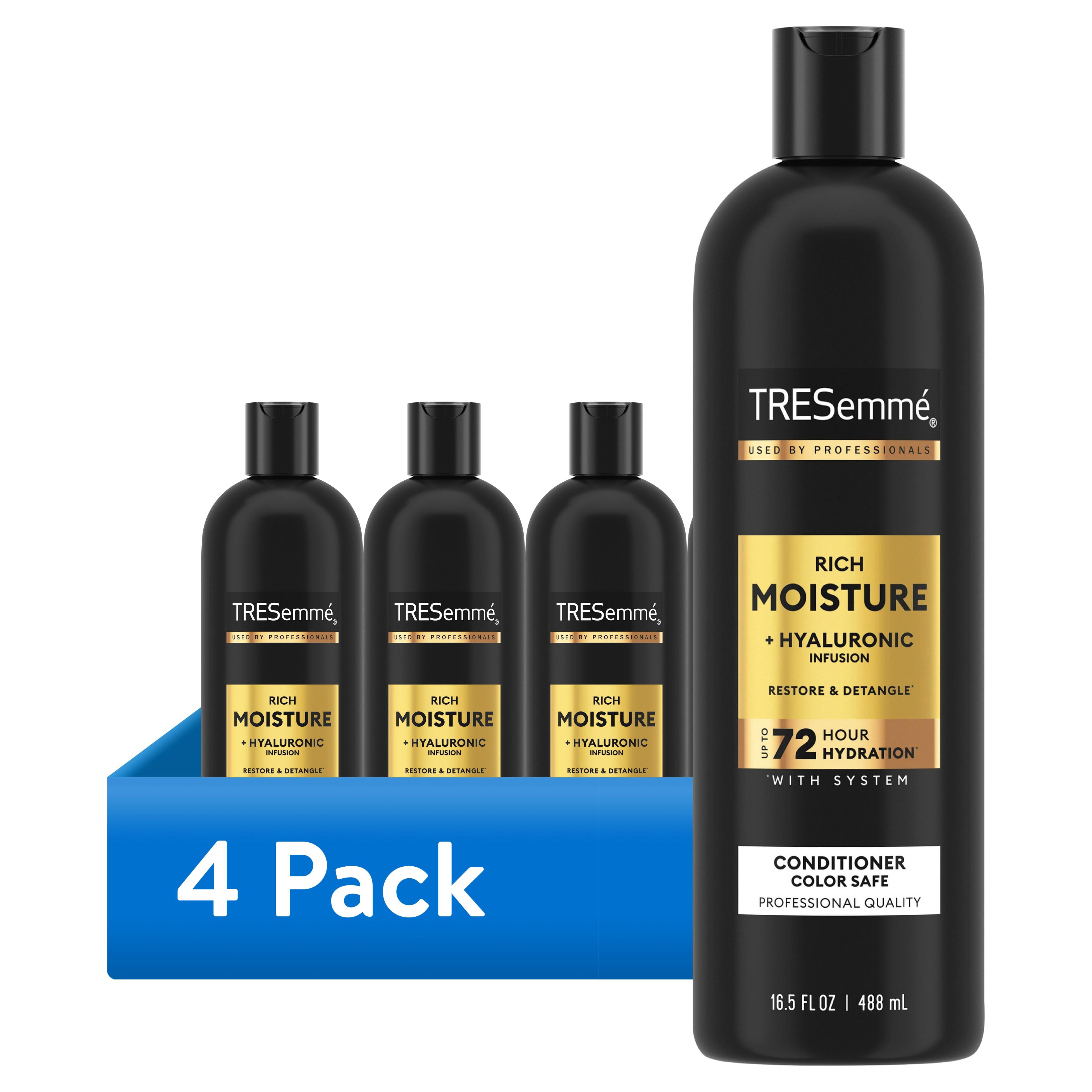 (4 pack) TRESemmé Shampoo With Up To 72H Hydration For Dry Hair, Rich Moisture With Hyaluronic Infusion Hair Care To Restore & Replenish, ,16.5 Fl Oz