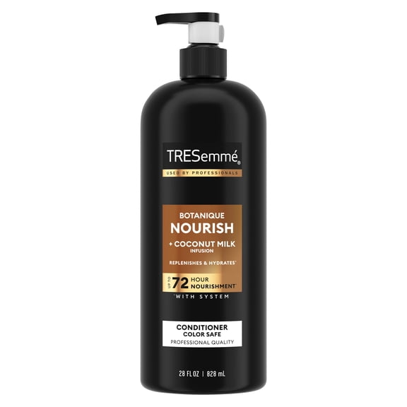 Tresemme Conditioner or Replenishing & Hydrating Hair Botanique Nourish + Coconut Milk Infusion with Up to 72H Nourishment, 28 fl oz