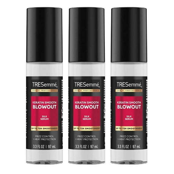 Tresemme Keratin Smooth Blowout Silk Serum 3.3oz (Pack of 3)