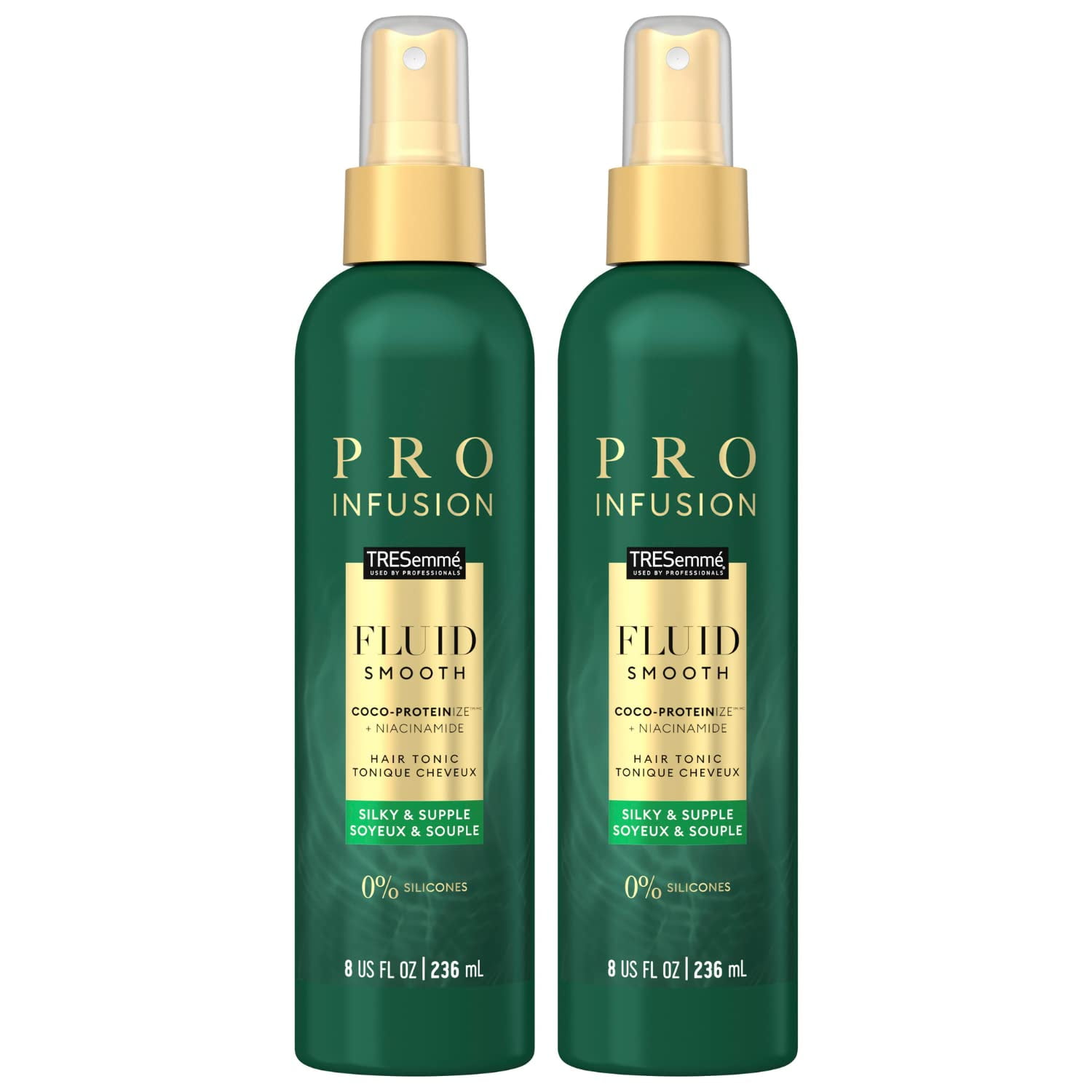 TRESemme Pro Infusion Volume Tonic Hair Thickening Spray, 8 Oz - with Natural Coconut, Plant-Based Texturizing Spray, Biotin Products for Women, 2 Pack C30