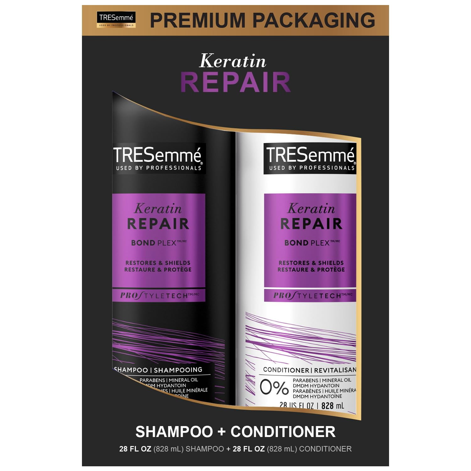 Tresemme Shampoo And Conditioner Set Keratin Hair Treatment, Paraben And Sulfate Free Shampoo