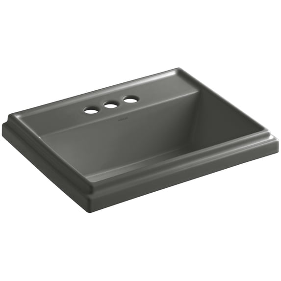 Tresham Rectangle Self-Rimming Lavatory with 4" Centers, Thunder Grey