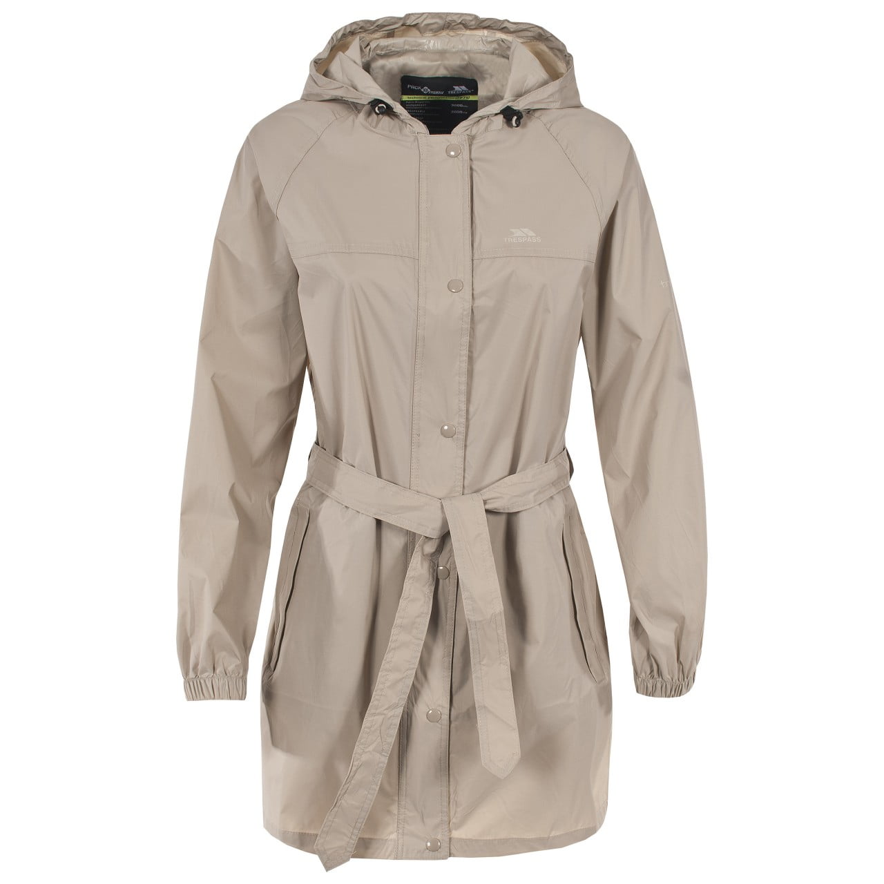 Trespass Womens Compac Mac Waterproof Packaway Jacket/Coat - Walmart.com