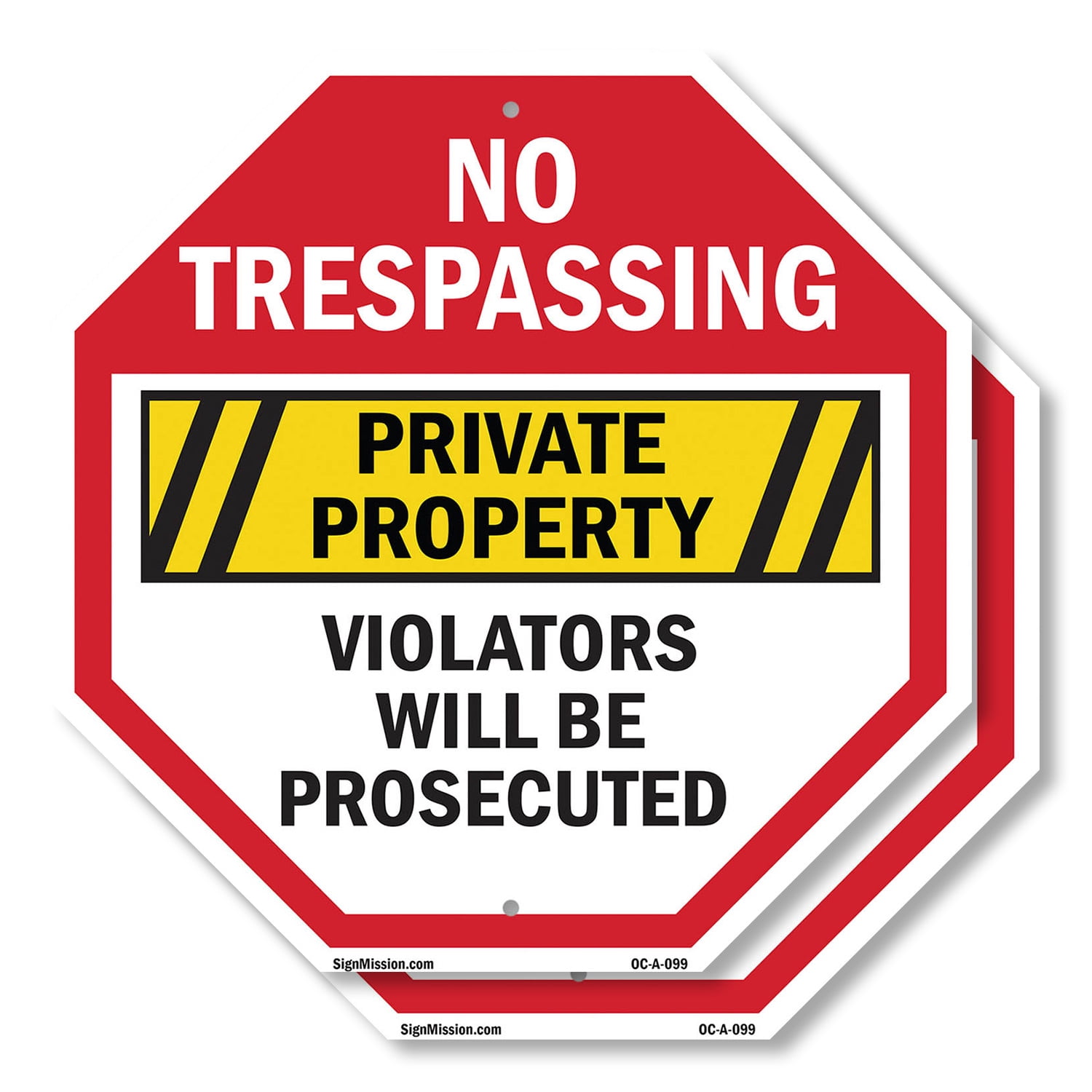 No Trespassing Private Property Violators Will Be Prosecuted (2 Pack ...