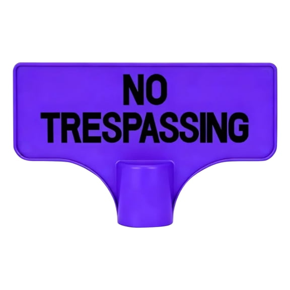 No Trespassing Sign, No Entry Notice Board - High Visibility Orange & Purple Property Sign, T-Post Installation Compatible, No Trespassing Design - Farms, Ranches, Construction