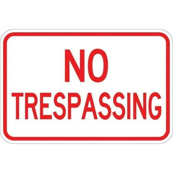 No Trespassing Sign Parking Signs Metal Sign Tin Sign 12x16 Inch - Caution Safety Warning Security Signs Indoor & Outdoor Signs for Home, Office, Work