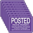 thumbnail image 1 of No Trespassing Signs Private Property Reflective Aluminum Posted Signs Metal No Hunting or Trespassing Signs for Warning No Hunting Fishing Trapping Indoor Outdoor Use, 10x7" (Yellow), 1 of 5