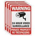thumbnail image 1 of No Trespassing Signs, Private Property Sign, Warning Sign, Video Surveillance Sign, 2 Pack 10 x 7 Inches 0.40 Reflective Aluminum, UV Protected, Weather Resistant, Durable Ink, Easy to Mount, 1 of 5