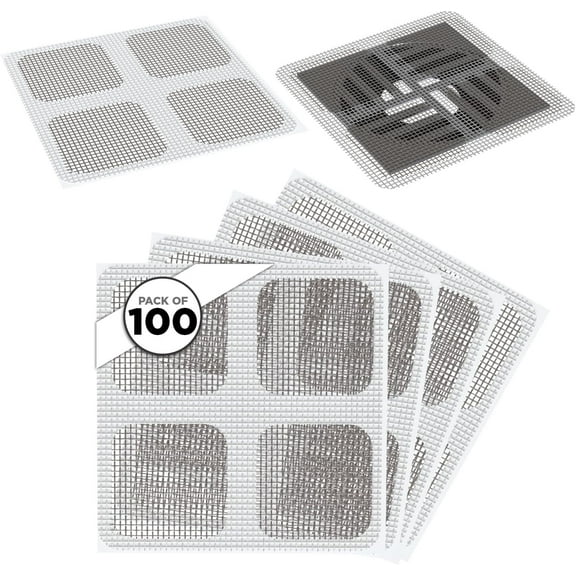 Tress Trap - Disposable Drain Mesh Stickers, Hair Catcher for Bathroom & Bathtub - Sink Drain Strainer, Bathtub Hair Catcher for Drain, Easy to Use & Replace Shower Hair Drain Catcher (80)