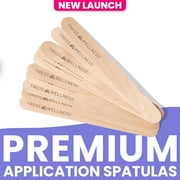 Tress Wellness Wooden Hair Removal Wax Applicator Sticks, Disposable Wax Stick Spatula, 50 Count