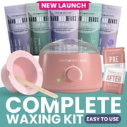 Tress Wellness Hair Removal Waxing Kit for Men & Women with Hard Wax Beads, Pink