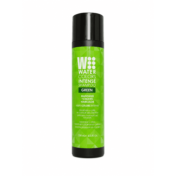 Tressa Watercolors Intense Shampoo, Green, 8.5 oz – Sulfate-Free Color Depositing Shampoo