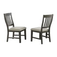 thumbnail image 1 of Trestle Danish Gray Upholstered Side Chair (Set Of 2), 1 of 5