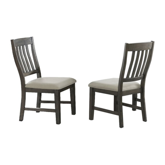 Trestle Danish Gray Upholstered Side Chair (Set Of 2)