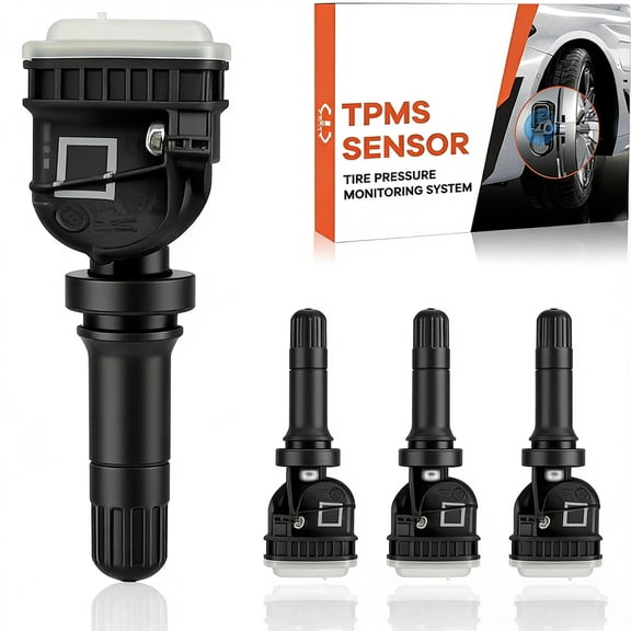Tresvendu 4x 433MHZ Tire Tyre Pressure Monitoring Sensor, TPMS Replacement, Valve Stem For Fiat 500 , 56029398AB 68241067AB