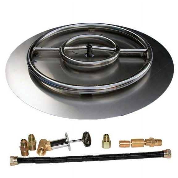 Tretco FPK-OBRSS-BK3P-24LP 24 in. Stainless Steel Pan Ring Pro-Kit Liquid Propane