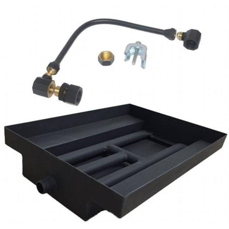 Tretco OB2BB-BK2-18-LP 15 in. Powder Coated Burner Island Kit, Liquid Propane