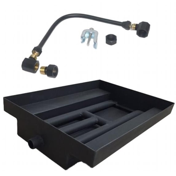 Tretco OB2BB-BK2-24-NG 21 in. Powder Coated Burner Island Kit, Natural Gas