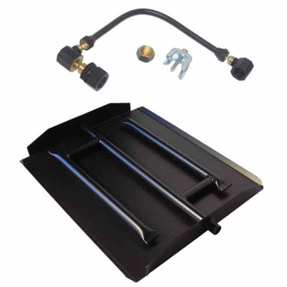 Tretco OB3-BK2-18-LP 17 in. Powder Coated Triple Extra Flame Burner Kit, Liquid Propane