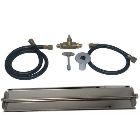 Tretco OB5SS-BK1-24-NG 24 in. Stainless Steel Linear Burner Pan Kit, Natural Gas