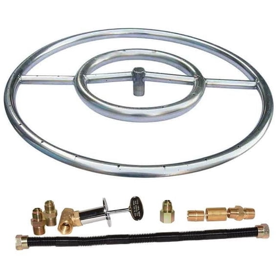 Tretco OBRSS-BK3P-24LP 24 in. Stainless Steel Ring Pro-Kit Liquid Propane
