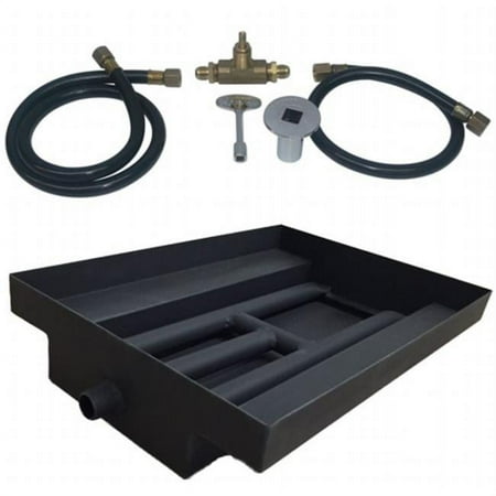 Tretco OB2BB-BK1-30-NG 27 in. 14GA Powder Coated Burner Island Kit, Natural Gas