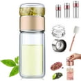 thumbnail image 1 of Tretiva Glass Infuser, Tea 3-in-1 Smart Tea Infuser, Travel Glass Tea Infuser, Double Layered Glas Tea Separation Leak-Proof Tea Maker, for Blooming & Loose Leaf Tea , Tea Water Separation Pot, 1 of 6