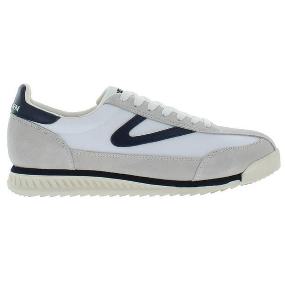 Treton Women Rawlins Sneakers Lace-Up Casual Tennis Shoes with Classic Vintage Style, White/Navy 9