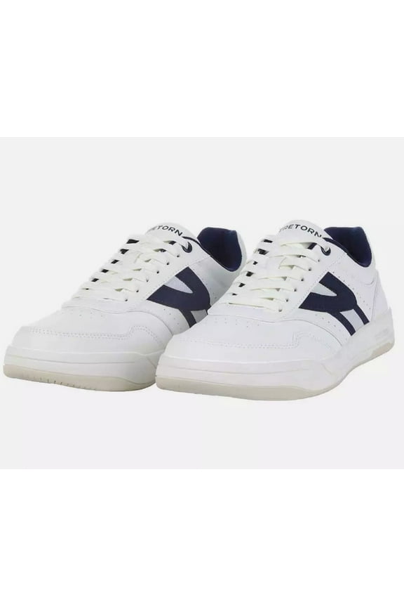 Men's Size 8 Dennis Classic Sneaker, White / Navy, New in Box