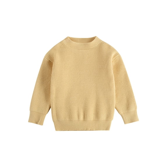 Tretra Infants Boys Girls Kids Sweater, Loose Solid knitted Sweater Pullover