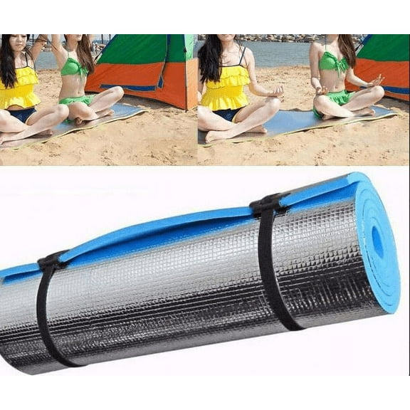 Tretra Non-Slip Moisture-Proof Yoga Mat with EVA Foam, Aluminum Heat Sink, Blue