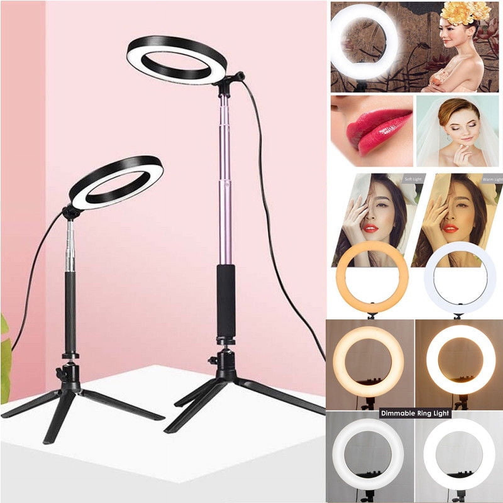 Tretra Selfie Ring Light with Stand, Portrait 3 Light Modes LED Ring Lights