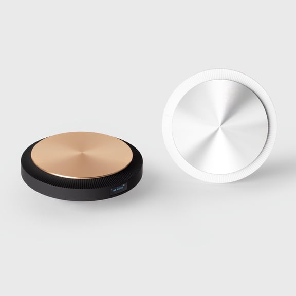 Trettitre Portable CD Player with Bluetooth White & Gold, Set of 2 CD Players for Home & Travel, Personal Audio