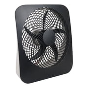 Treva 10-Inch Portable Fan, Powered by Battery and/or AC Adapter - Desk Fan Air Circulating with 2 Cooling Speeds for Personal and Travel Use (Black)