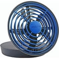thumbnail image 1 of Treva 5" Portable Battery Powered, USB Powered or AC Powered Desktop Fan, Blue, 1 of 3