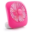 thumbnail image 1 of Treva 5 inch Portable Battery Powered 2 Speed Personal Desktop Fan, Raspberry, 1 of 7
