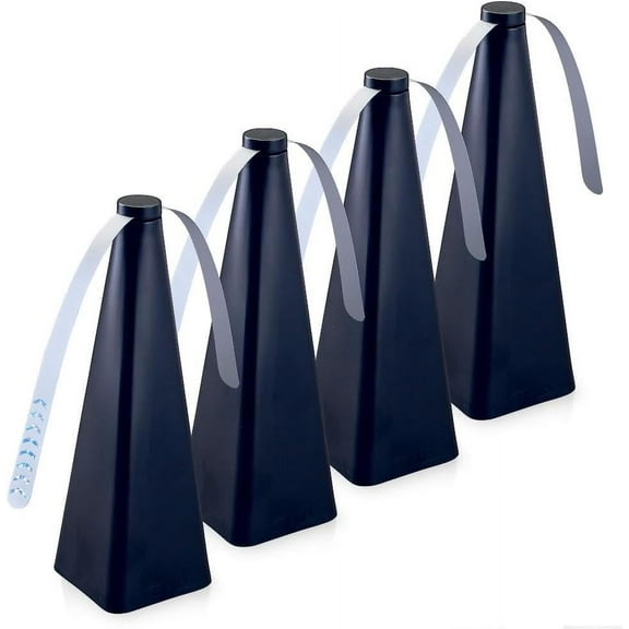 Treva Chemical Free Bug Fan Fly Deterrent with Holographic Blades to Clear Bugs, Mosquitoes, and Flies, Battery Powered Fly Fan - Black, 4 Pack