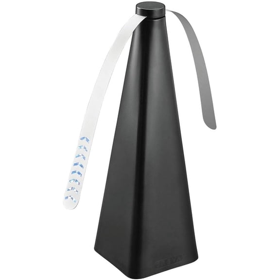 Treva Chemical Free Bug Fan Fly Deterrent with Holographic Blades to Clear Bugs, Mosquitoes, and Flies, Battery Powered Fly Fan - Black