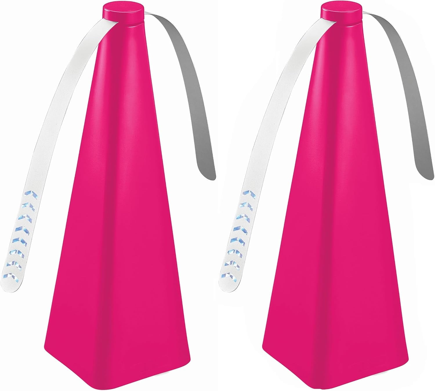 Treva Chemical Free Bug Fan Fly Deterrent with Holographic Blades to Clear Bugs, Mosquitoes, and Flies, Battery Powered Fly Fan - Raspberry, 2 Pack