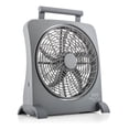 thumbnail image 1 of Treva 10 inch Rechargeable Portable Fan Smart Power Air Circulator. Plug-In AC Adapter and Battery Powered, USB Charging Port, For Camping, Travel and Indoors Use, 1 of 6