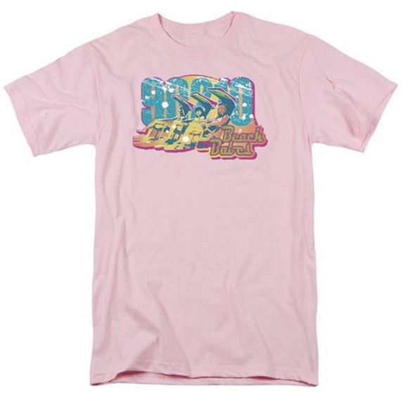 Trevco 90210-Beach Babes - Short Sleeve Adult 18-1 Tee - Pink- 4X