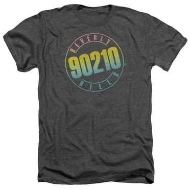 Trevco 90210-Color Blend Logo - Adult Heather Tee - Charcoal- Medium