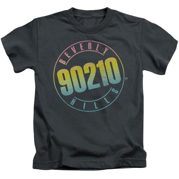 Trevco 90210-Color Blend Logo - Short Sleeve Juvenile 18-1 Tee - Charcoal- Large 7