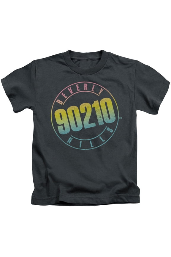 90210-Color Blend Logo - Short Sleeve Juvenile 18-1 Tee - Charcoal- Small 4