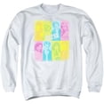 thumbnail image 1 of Trevco  90210 & Color Block of Friends Adult Crewneck Sweatshirt, White - Small, 1 of 1