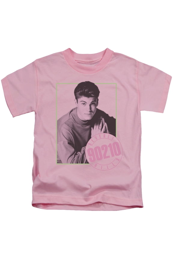 90210-David - Short Sleeve Juvenile 18-1 Tee - Pink- Large 7