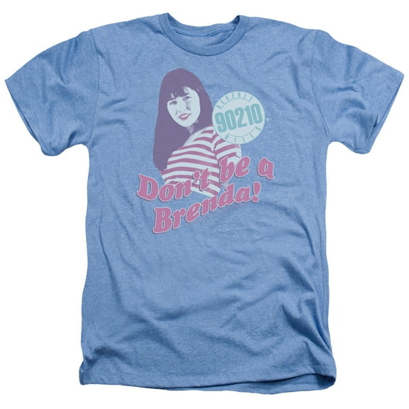 Trevco 90210-Dont Be A Brenda - Adult Heather Tee - Light Blue- 2X